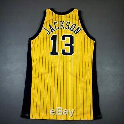 100% Authentic Mark Jackson Champion 98 99 Pacers Signed Game Issued Jersey