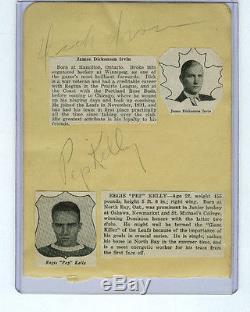 1937 Toronto Maple Leafs Signed Page Busher Jackson/dick Irvin/charlie Conacher