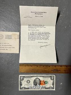 1942 ROBERT H JACKSON signed autographed letter NUREMBERG SUPREME COURT JUSTICE