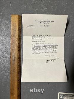 1942 ROBERT H JACKSON signed autographed letter NUREMBERG SUPREME COURT JUSTICE