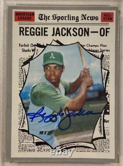 1970 Topps REGGIE JACKSON All-Star Signed Baseball Card 459 PSADNA Auto Grade 10