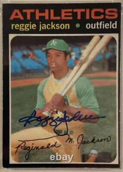 1971 O-Pee-Chee Signed REGGIE JACKSON Baseball Card #20 PSA 6 PSA/DNA Auto 10