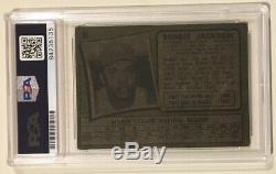 1971 Topps REGGIE JACKSON Signed Autograph Baseball Card PSA/DNA #20 Oakland As