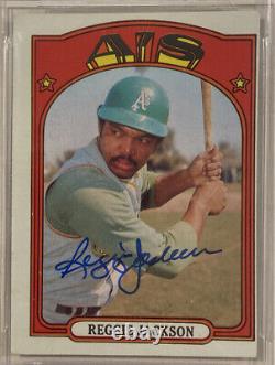 1972 Topps REGGIE JACKSON Signed Autographed Baseball Card Beckett BAS #435 A's
