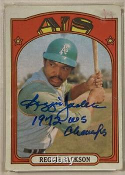 1972 Topps REGGIE JACKSON Signed Baseball Card #435 PSADNA Auto Grade 10 72 WSC