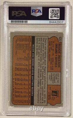 1972 Topps REGGIE JACKSON Signed Baseball Card #435 PSADNA Auto Grade 10 72 WSC