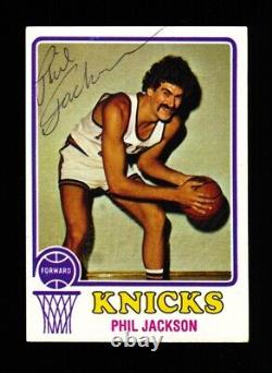 1973-74 Topps Phil Jackson #71 Knicks Hof Auto Signed Nice