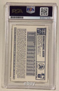 1973 Kellogg's REGGIE JACKSON Signed Baseball Card #22 PSA/DNA Auto Grade 10