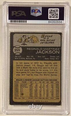 1973 Topps REGGIE JACKSON Signed Autographed Baseball Card PSADNA #255 Athletics