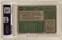 1974 Topps REGGIE JACKSON Signed Baseball Card PSADNA #130 A's Auto Grade 10