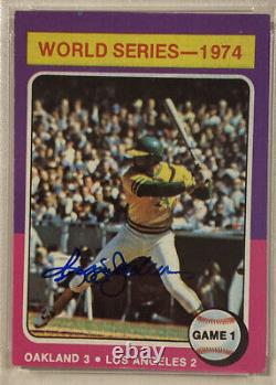 1975 Topps REGGIE JACKSON Signed Auto World Series Baseball Card #461 PSADNA A's