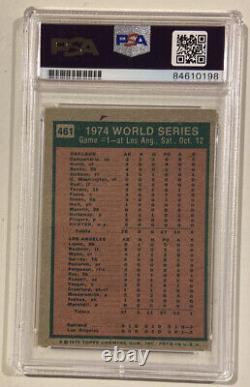 1975 Topps REGGIE JACKSON Signed Auto World Series Baseball Card #461 PSADNA A's