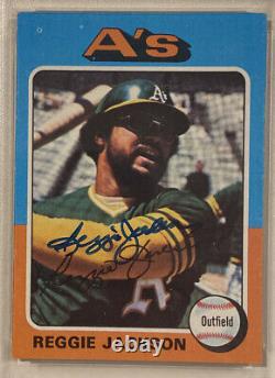 1975 Topps REGGIE JACKSON Signed Autographed Baseball Card #300 PSADNA