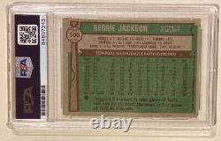 1976 Topps REGGIE JACKSON Signed Baseball Card 500 PSA/DNA Oakland Athletics A's