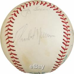 1977 Thurman Munson & Reggie Jackson Signed American League Baseball PSA & JSA