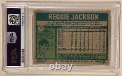 1977 Topps Burger King REGGIE JACKSON Signed Baseball Card PSA 7 Auto 10 October