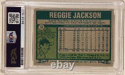 1977 Topps REGGIE JACKSON Signed Baseball Card PSADNA Mr. October Auto Grade 10