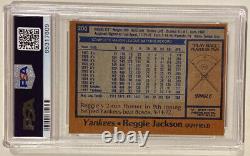 1978 Topps REGGIE JACKSON Signed Baseball Card PSA 8 PSA/DNA Auto 10 78 Champs