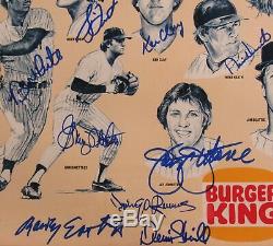 1978 Yankees Team Signed Original 17x22 Burger King Poster Reggie Jackson Goose