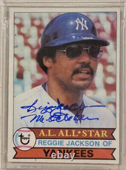 1979 Topps REGGIE JACKSON Signed Baseball Card Beckett BAS #700 Mr. October
