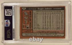 1980 Topps Burger King REGGIE JACKSON Signed Baseball Card PSA/DNA Auto Grade 10
