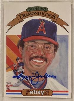 1982 Donruss DK REGGIE JACKSON Signed Baseball Card PSADNA Auto Grade 10