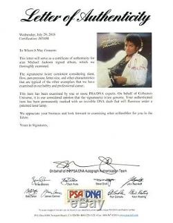 1982 Michael Jackson Thriller Signed Album King Of Pop Auto Autograph Psa/dna