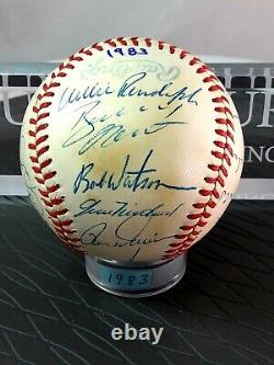 1983 NY Yankees Team Signed players Autographed Baseball Reggie Jackson