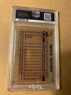 1983 TOPPS #500 REGGIE JACKSON AUTOGRAPHED SIGNED CARD AUTO PSA/DNA Authentic