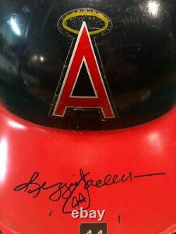 1984-85 Reggie Jackson Game Used Signed Angels Helmet with Incredible Provenance