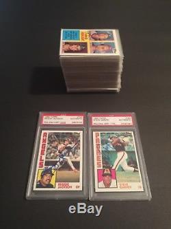 1984 Topps Signed Lot Of 150 Cards Reggie Jackson PSA