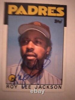 1986 Topps Roy Lee Jackson signed Autographed Baseball Card RARE tough