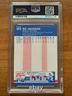 1987 Fleer BO JACKSON Royals ON-CARD AUTOGRAPHED Rookie AUTO RC PSA 9 / DNA Cert