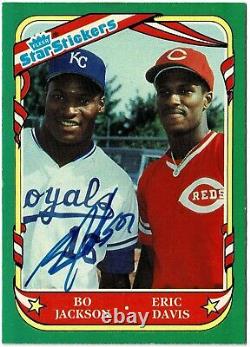 1987 Fleer Stickers Bo Jackson RC Signed Autographed Auto Baseball Card JSA COA