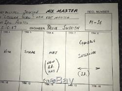1987 Vintage SIGNED Michael Jackson Studio Notes Litho Autograph - 11x17 inches