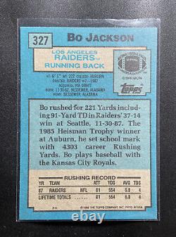 1988 Topps #327 Bo Jackson Super Rookie Signed Autograph Card with Inscription