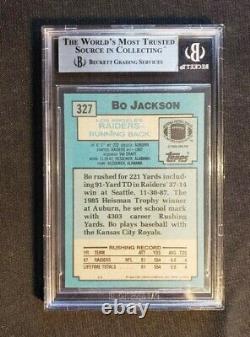 1988 Topps Football #327 Bo Jackson Autograph Rookie Card BECKETT AUTHENTIC AUTO