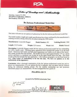 1989 Bo Jackson Signed Autographed Auto Game Used GU LVS Bat PSA 9 LOA Royals