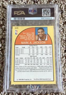 1990 Hoops #205 Mark Jackson Signed PSA/DNA NM 8 Auto 8 New York Knicks Pop 1