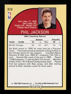 1990 Hoops 208 Phil Jackson 1991 Nba Champions Perfectly Placed Autograph Signed