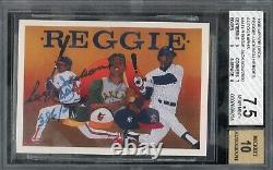 1990 Upper Deck Heroes Baseball #9 Reggie Jackson Autograph /2500 BVG 7.5 10