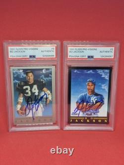 1991 Fleer Pro-Visons Bo Jackson Signed PSA Football Auto Baseball Autograph