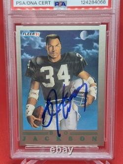 1991 Fleer Pro-Visons Bo Jackson Signed PSA Football Auto Baseball Autograph