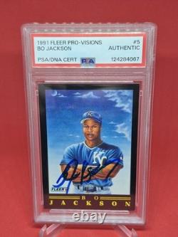 1991 Fleer Pro-Visons Bo Jackson Signed PSA Football Auto Baseball Autograph
