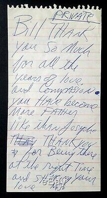 1992 MICHAEL JACKSON Emotional Autograph Note Signed after Beatles (LOA)