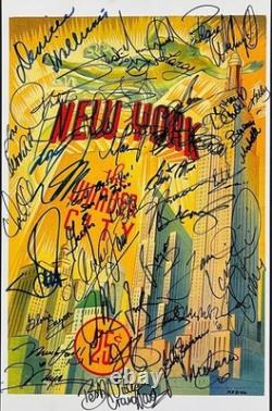 2000 Michael Jackson Whitney Houston Beyonce Signed Music Poster Beckett COA