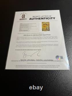 2000 Michael Jackson Whitney Houston Beyonce Signed Music Poster Beckett COA