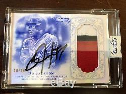 2015 Topps Dynasty Bo Jackson Angels 3-Color Patch Signed AUTO /10 MLB