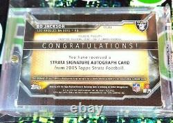 2015 Topps Strata Bo Jackson Shadow Box On-Card Auto SSP Autograph #02/15 RARE
