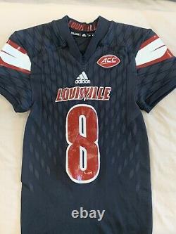 2016 Lamar Jackson Game Worn Used Issued Louisville Signed Jersey. Rare